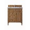 James Martin Vanities Brittany 30in Single Vanity, Saddle Brown w/ 3 CM Carrara Marble Top 650-V30-SBR-3CAR - alternate 1